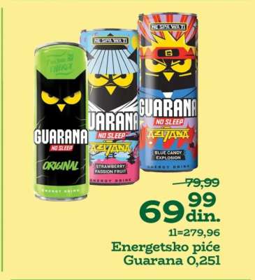 Energetsko piće Guarana 0.25l