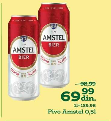 Pivo Amstel 0.5l