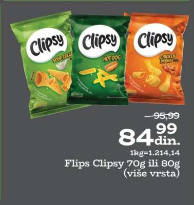 Flips Clipsy 70g ili 80g