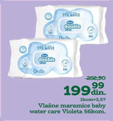 Vlažne maramice baby water care Violeta 56kom.