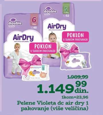 Pelene Violeta dc air dry 1 pakovanje (više veličina)