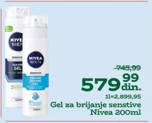 Gel za brijanje sensitive Nivea 200ml