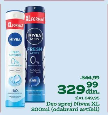 Deo sprej Nivea XL
