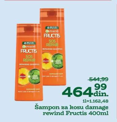 Šampon za kosu damage rewind Fructis 400ml