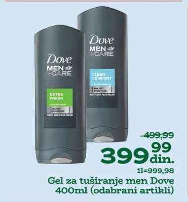 Gel za tuširanje men Dove 400ml