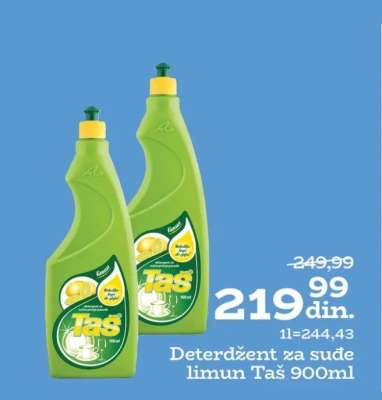 Deterdžent za sudove limun Taš 900ml