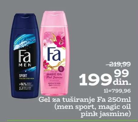 Gel za tuširanje Fa 250ml