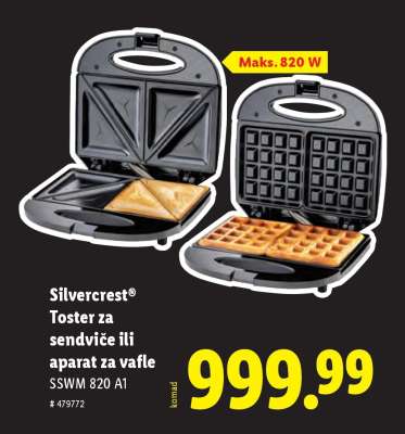 Silvercrest Toster za sendviče ili aparat za vafle