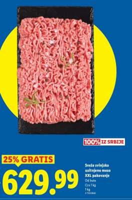 Sveže svinjsko usitnjeno meso XXL pakovanje