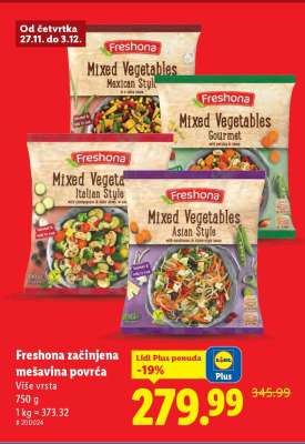 Freshona začinjenja mešavina povrća