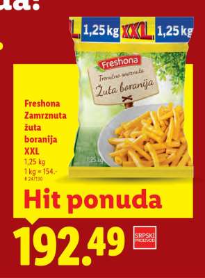 Freshona Zamrznuta žuta boranija XXL