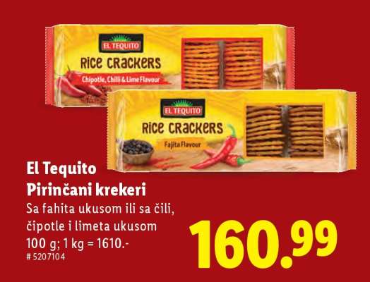 El Tequito Pirinčani krekeri