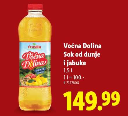 Voćna dolina Sok od dunje i jabuke