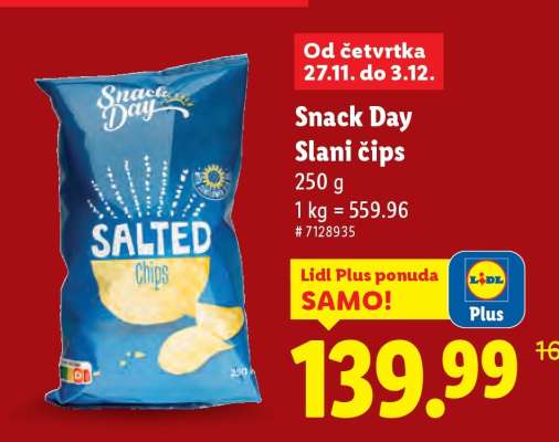 Snack Day Slani čips