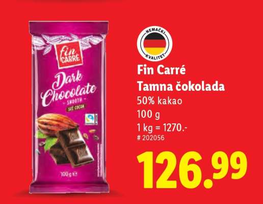 Fin Carré Tamna čokolada