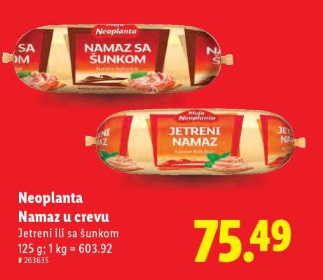 Neoplanta Namaz u crevu