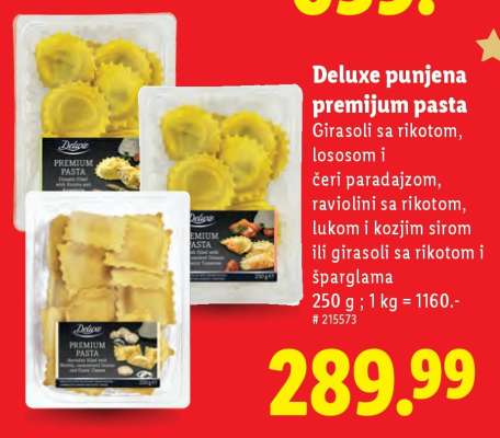 Deluxe punjena premijum pasta