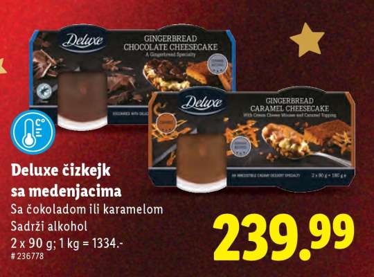 Deluxe Čizkejk sa medenjacima