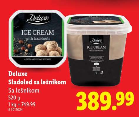Deluxe Sladoled sa lešnikom