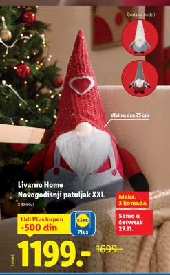 Livarno Home Novogodišnji patuljak XXL