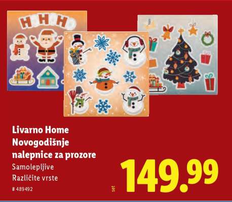 Livarno Home Novogodišnje nalepnice za prozore