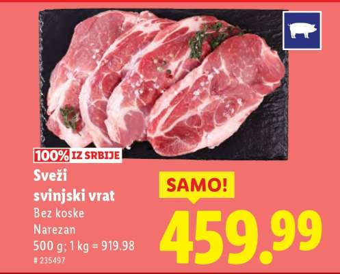 Sveži svinjski vrat