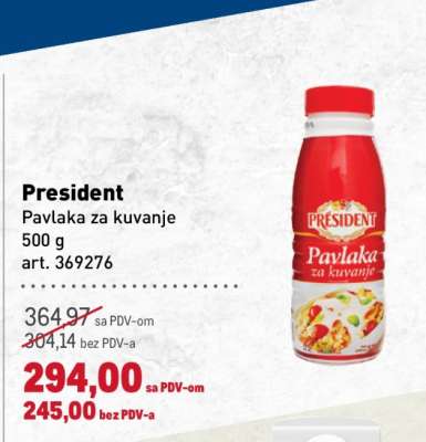 President Pavlaka za kuvanje