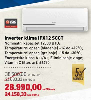 Inverter klima IFX12-SCCT