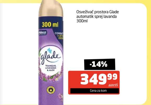 Osveživač prostora Glade automatik sprej lavanda 300ml