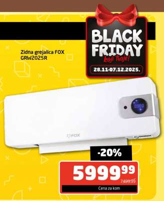 Zidna grejalica FOX GRW2025R