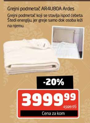 Grejni podmetač AR4U80A Ardes