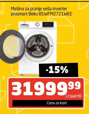 Mašina za pranje veša inverter prosmart Beko B1WFM2721WEE