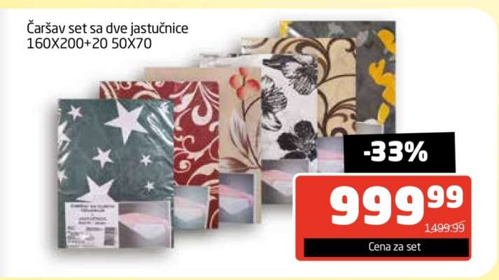 Čaršav set sa dve jastučnice