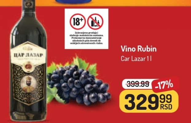 Vino Rubin - Car Lazar 1L