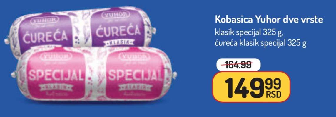 Kobasica Yuhor dve vrste