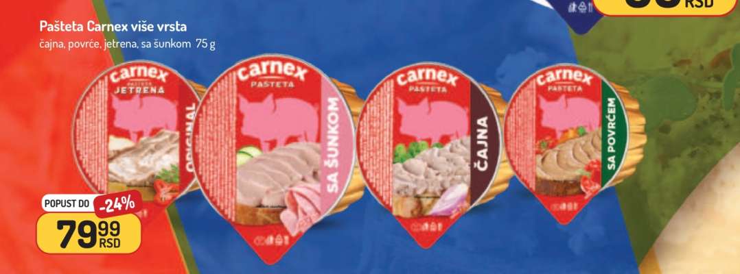 Pašteta Carnex više vrsta