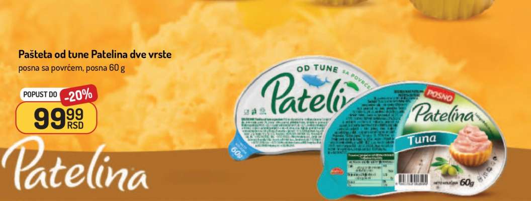 Pašteta od tune Patéline dve vrste