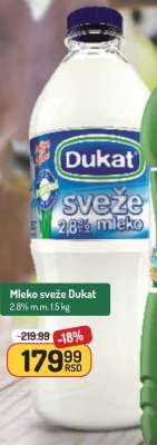 Mleko sveže Dukat