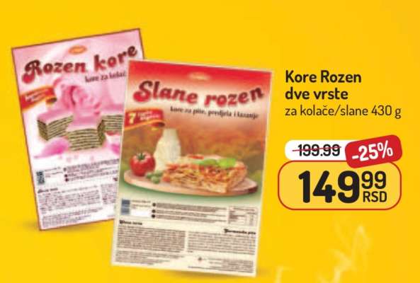 Kore Rozen dve vrste