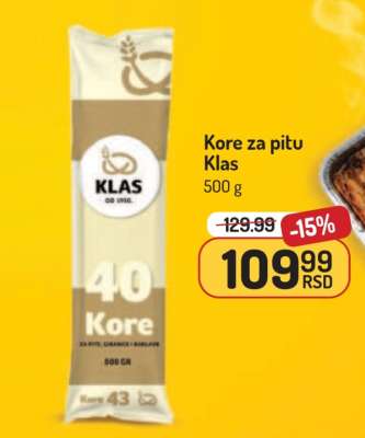 Kore za pitu Klas