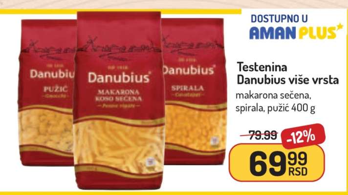 Testenina Danubius više vrsta