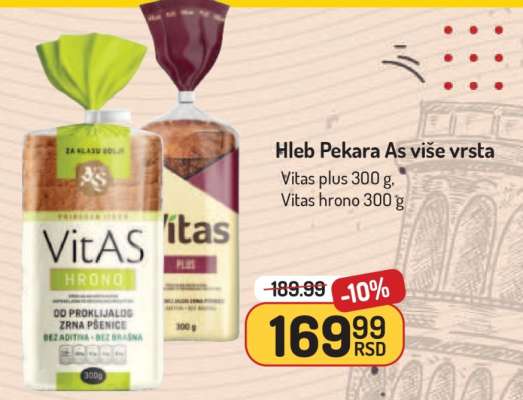 Hleb Pekara As više vrsta