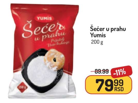 Šećer u prahu Yumis