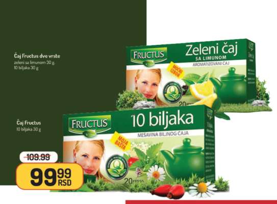 Čaj Fructus dve vrste