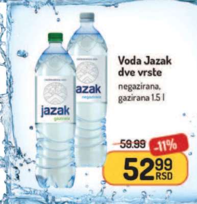 Voda Jazak dve vrste