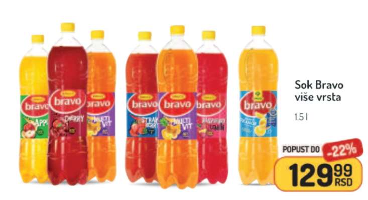 Sok Bravo više vrsta