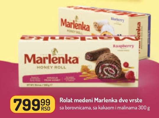 Rolat medeni Marlenka dve vrste