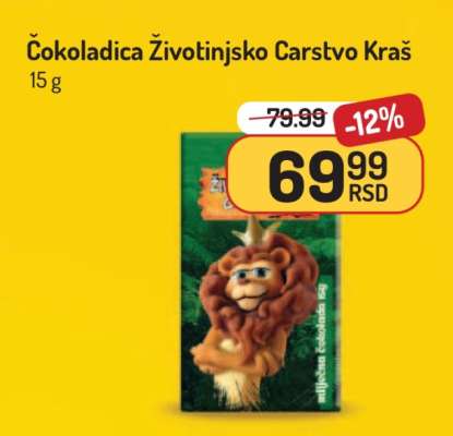 Čokoladica Životinjsko Carstvo Kraš