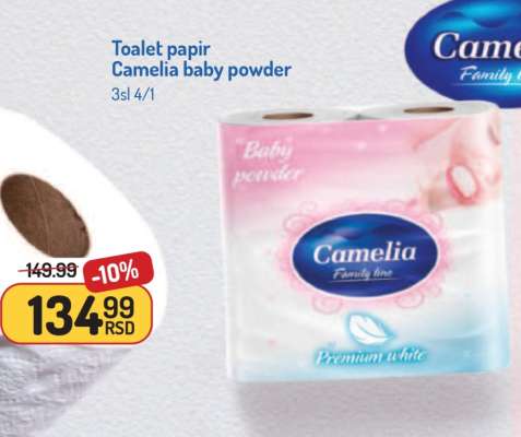 Toalet papir Camelia baby powder
