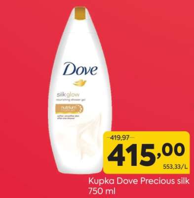 Kupka Dove Precious silk 750 ml